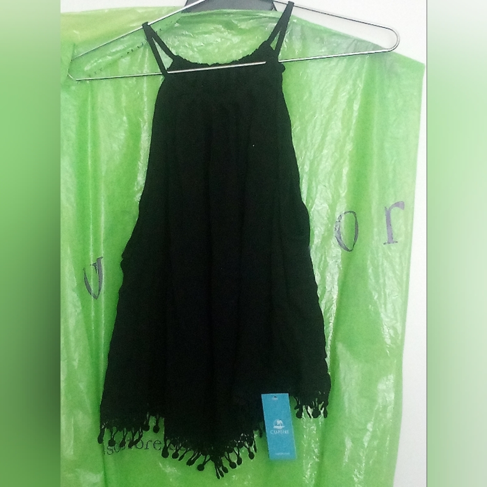 Cupshe Black A-Line Maxi Blouse for Night Out